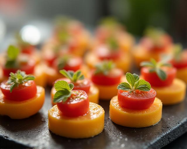 تقديم طعام فاخر